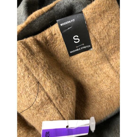 Amanda + Chelsea Skirt Wool Blend Brushed Colorblock Mini Camel Grey Black NWT S - Picture 6 of 9